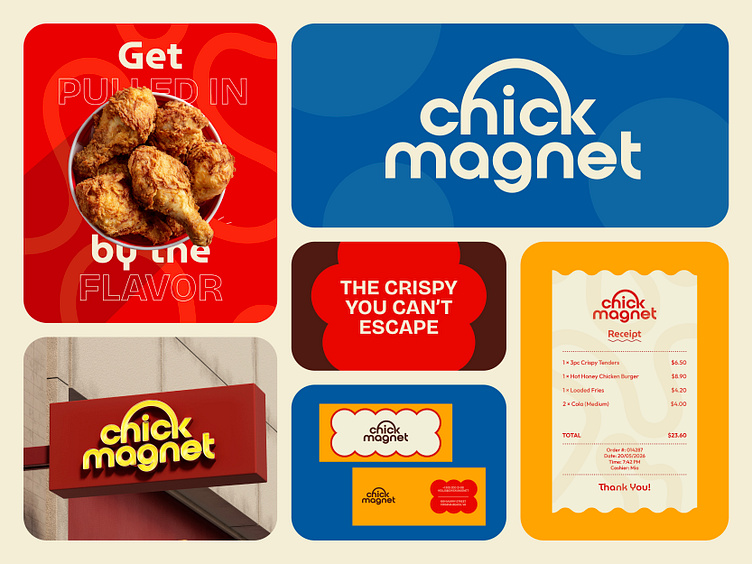 Chick Magnet fried chicken brand identity project